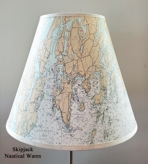 Medium Size Nautical Navigation Chart Lampshade