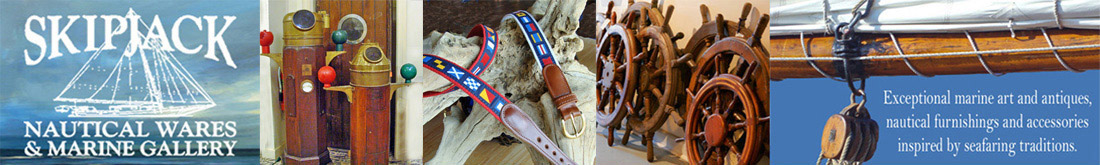 Nautical antiques, nautical furniture, Marine art, nautical art, nautical lamps and lamp shades, nautical belts, nautical jewelry, Skipjack in Olde Towne Portsmouth, Virginia