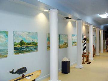 Our new Foyer Marine Gallery with paintings of the Outer Banks, NC by Lisa Neyer