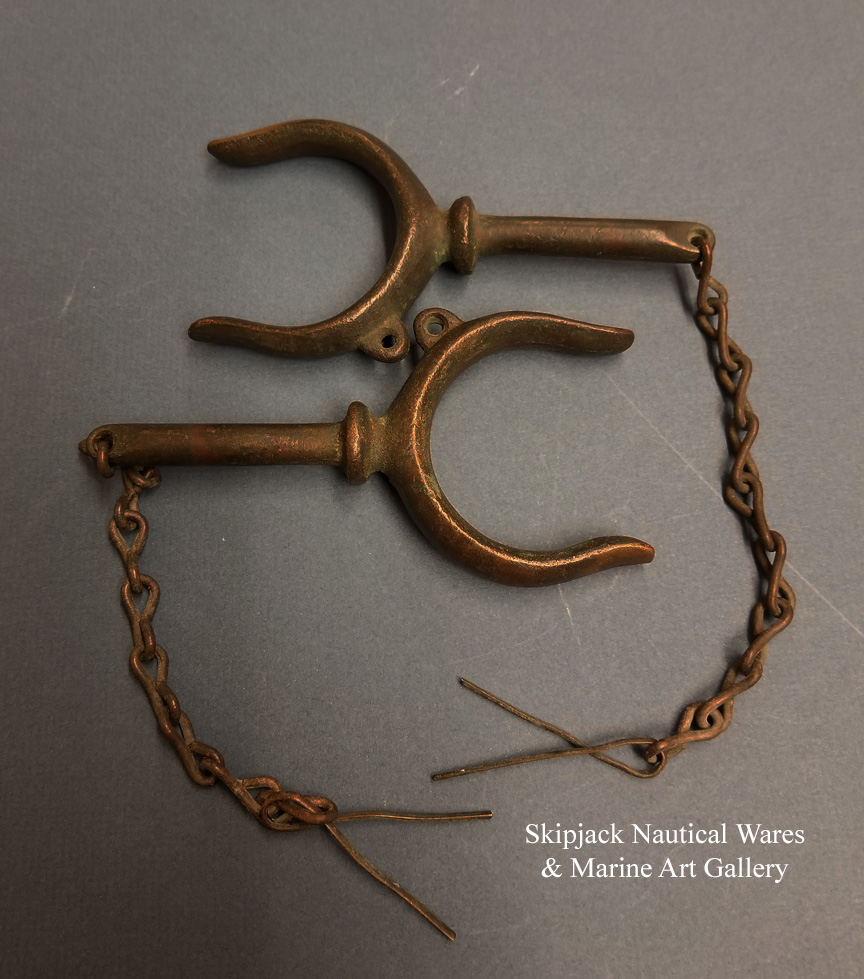 Bronze Boat Oar Locks Skipjack Nautical Wares