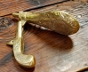 Brass Derringer Pistol & Powder Flask Door Knocker