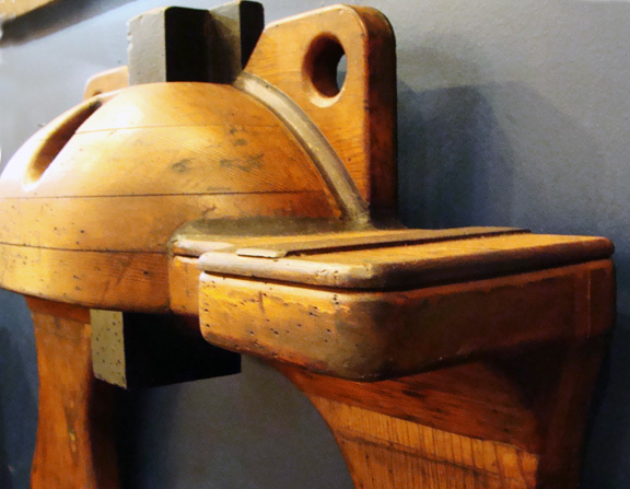 Authentic Wood Mold for Casting of a Stockless Anchor