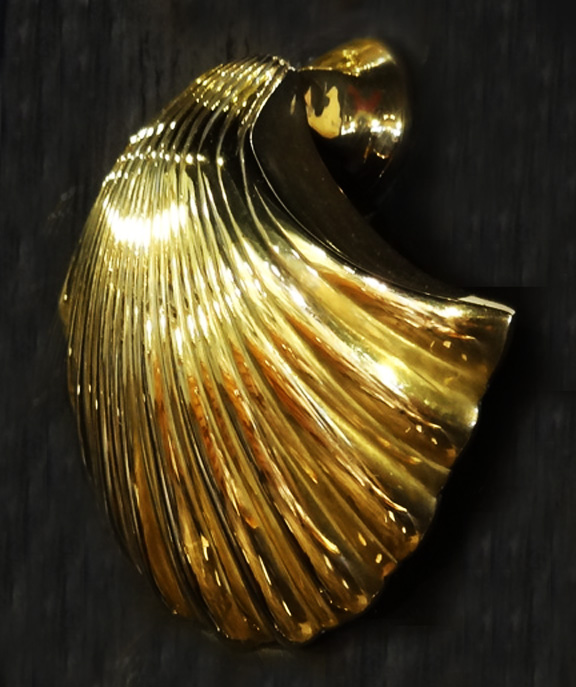 Large Scallop Shell Brass Door Knocker Skipjack Nautical Wares