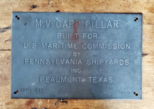 WWII Shipyard Builders Plaque - 1943