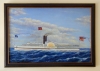 Painting of the Side-wheeler SteamShip COMMONWEALTH framed