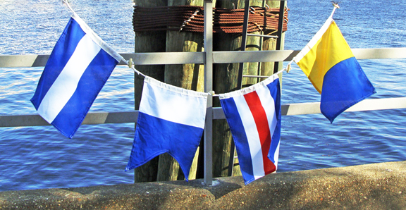 Individual Polyester Signal Flag, Wooden Nautical Flags
