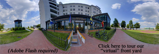 Skipjack Nautical Wares & Marine Gallery. Click here for a 360 view of Skipjack's store front on the Elizabeth River, including the High Street Landing and the Hog Island Lighthouse fresnel lens. Photography by Allen Graves.