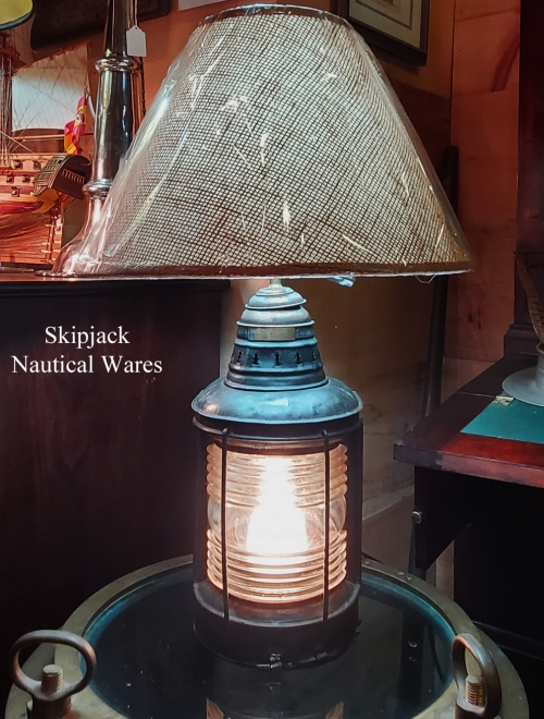 Antique Stern Light Nautical Table Lamp