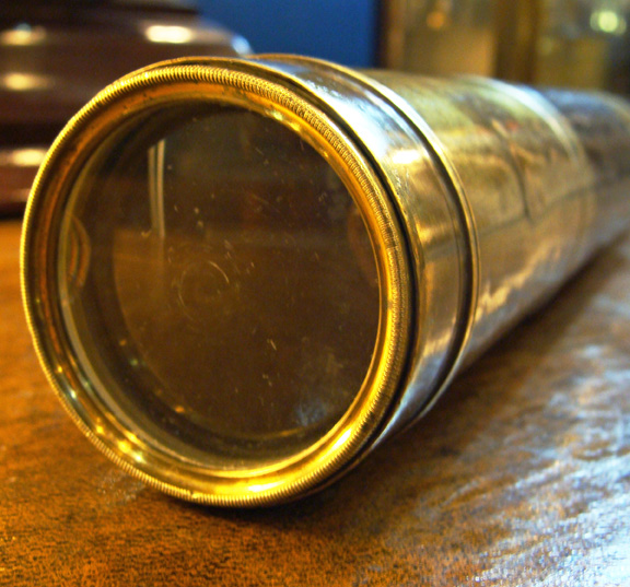 Antique Three Draw Telescope by Charles Wastell Dixey