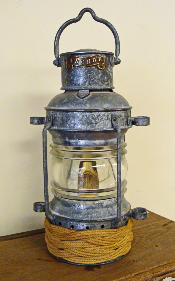 Marine Lanterns Skipjack Nautical Wares Vintage Galvanized Metal Marine Anchor Lantern