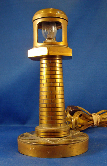 Vintage Brass Lighthouse Light.