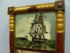 Eglomise Mirror with Painting of the USS Constitution