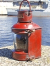 Stern Light, Overtaking Painted Tin Lantern, side view