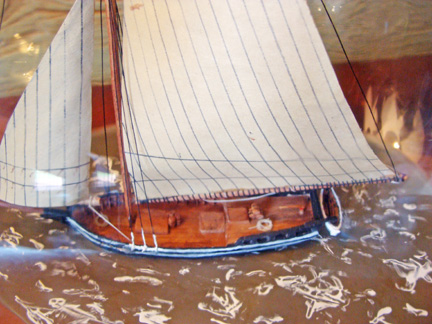 Hudson River Sloop in Bottle