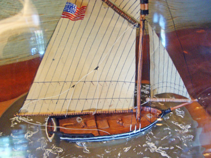 Hudson River Sloop in Bottle