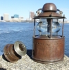 Brass All Round Beacon Light Aspherical Lens nautical antique