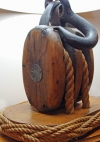 Ship's Wood Block Table Lamp