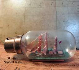 Sailing Barque in a Light Bulb
