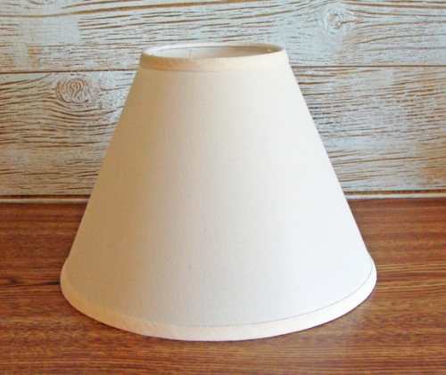 12 Inch Off-White Linen Lamp Shade