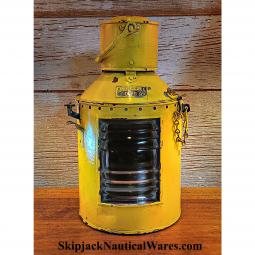 Meteorite Painted Copper and Brass Shuttered Ship's Signal Lamp