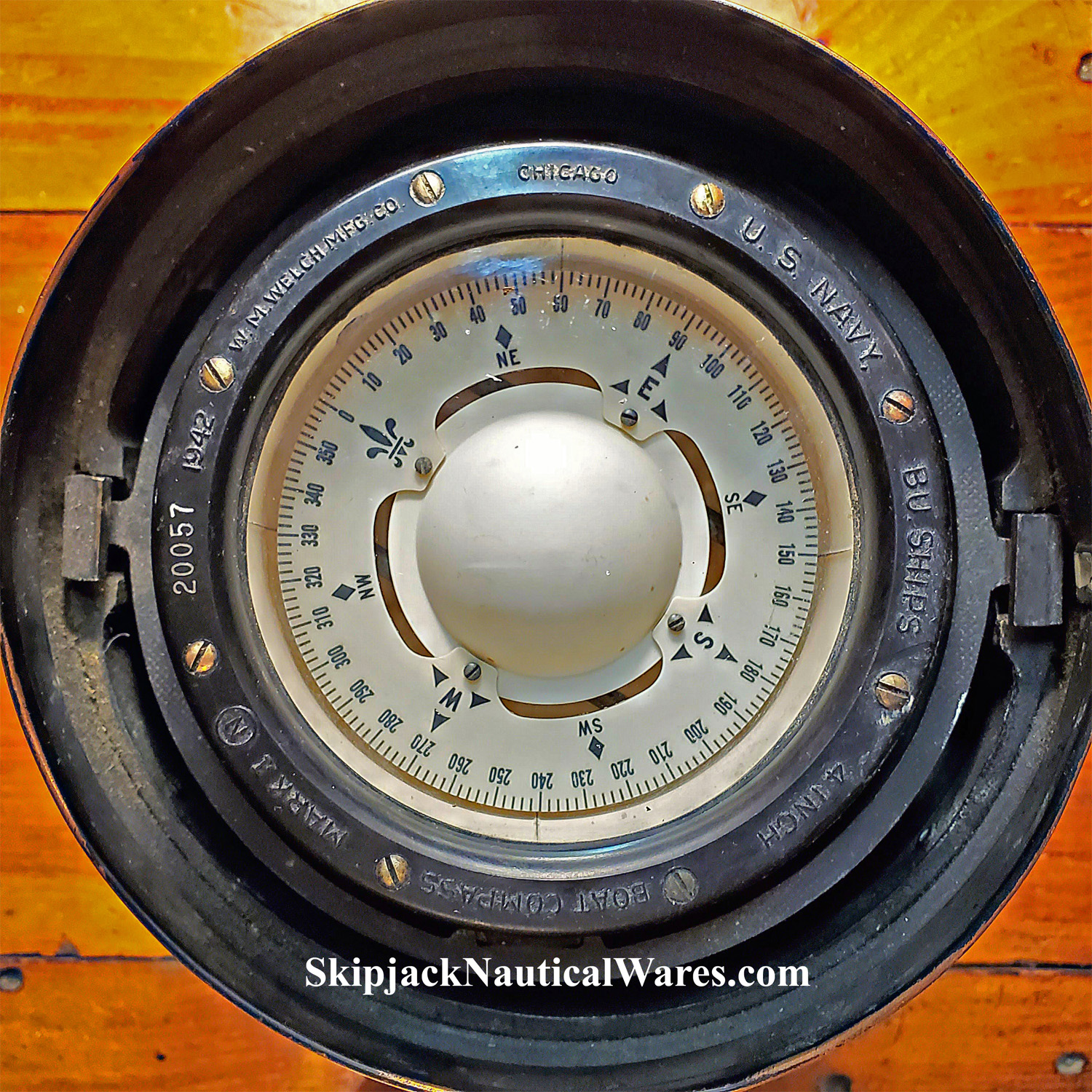 Welch Model 2 WWII Naval Boat Compass