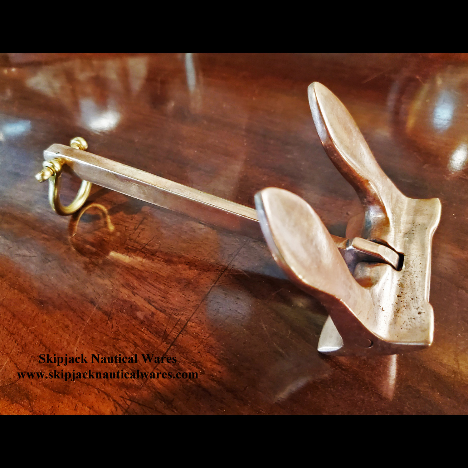 Miniature Brass Stockless Admiralty Anchor