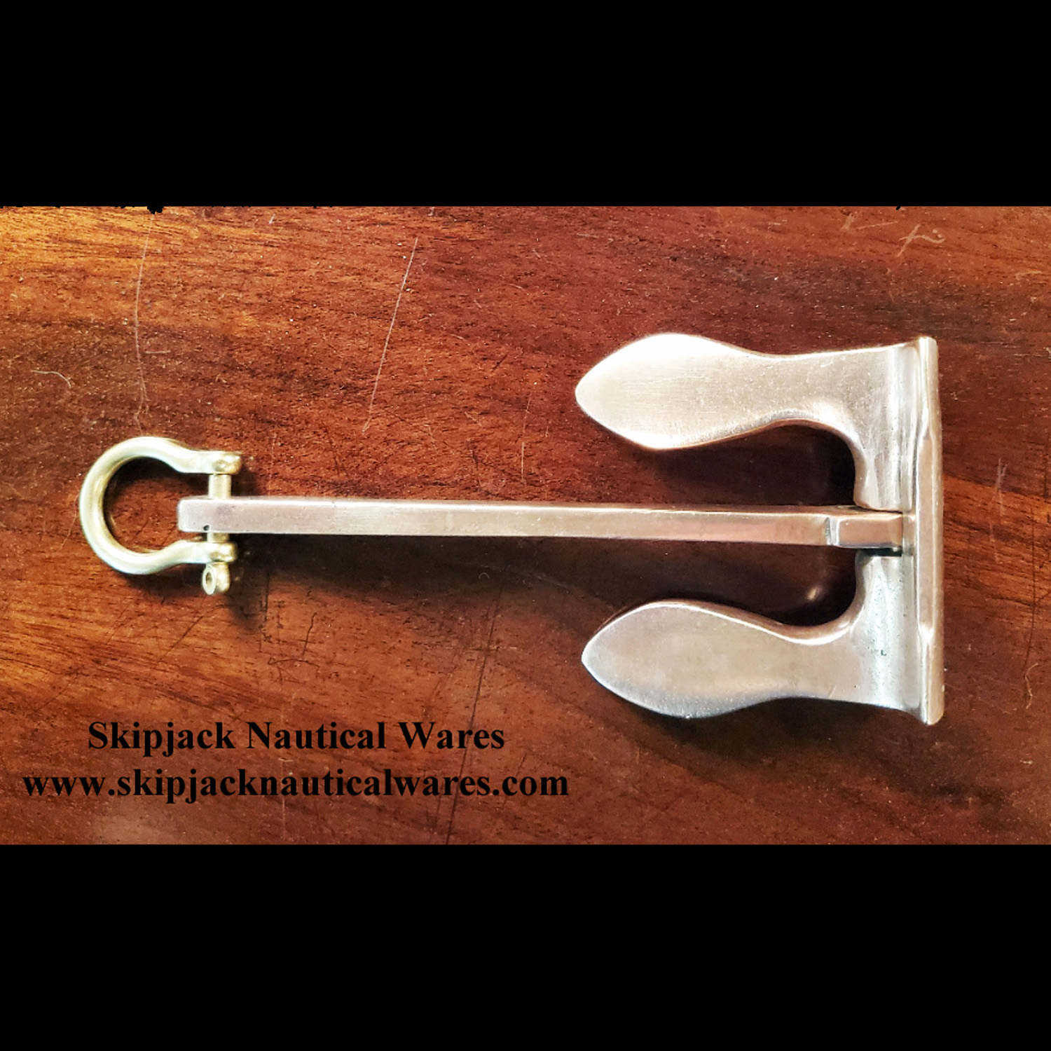 Miniature Brass Stockless Admiralty Anchor: Skipjack Nautical Wares