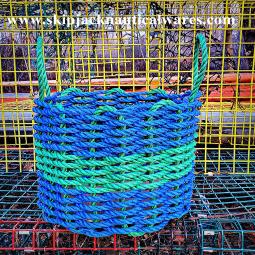 Lobstermen's Handcrafted Rope Basket, NEW