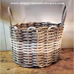 Lobstermen's Handcrafted Rope Basket, NEW
