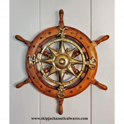 vintage boat wheel