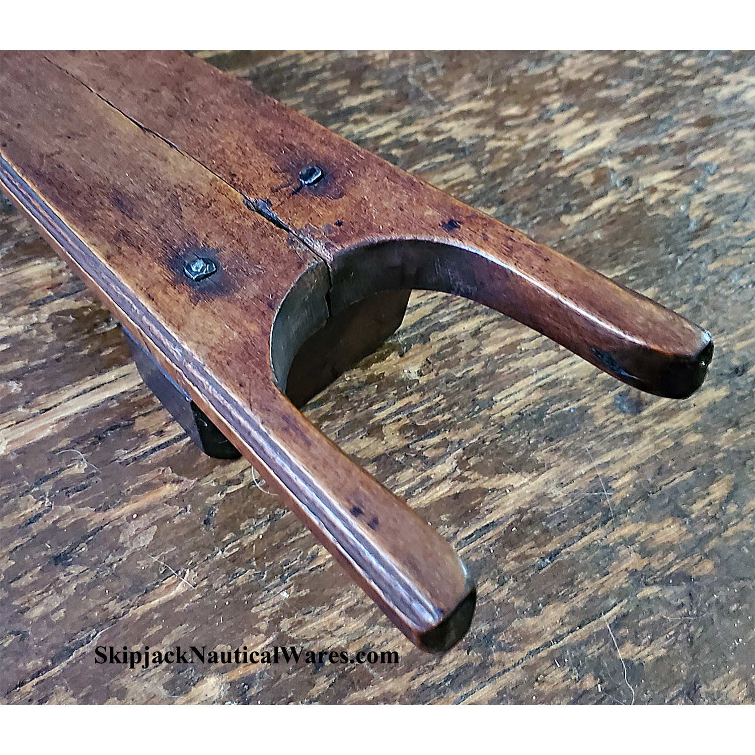 18th Century American Walnut Boot Jack: Skipjack Nautical Wares