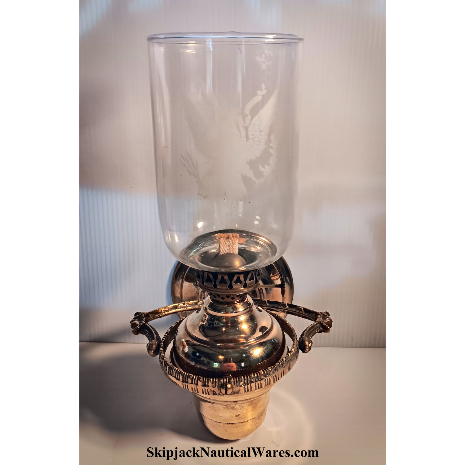 Rare Brass Parlor Gimbal Light