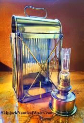 Vintage Brass Ship's Cabin Lantern