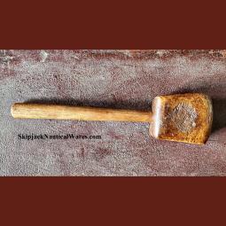 19th Century Burl Wood and Oak Carpenter's Mallet