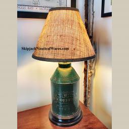 Antique Re-purposed Tin Canister Table Lamp