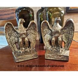 Vintage Brass Open Wing Federal Style Eagle Bookends