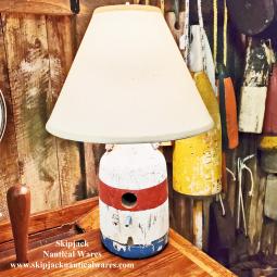 Maine Lobster Trap Marker Buoy/ Birdhouse  Nautical Table Lamp