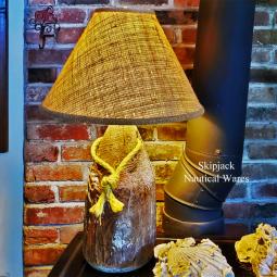 Authentic Maine Lobster Trap Buoy Table Lamp- Nautical Lamps & Lighting