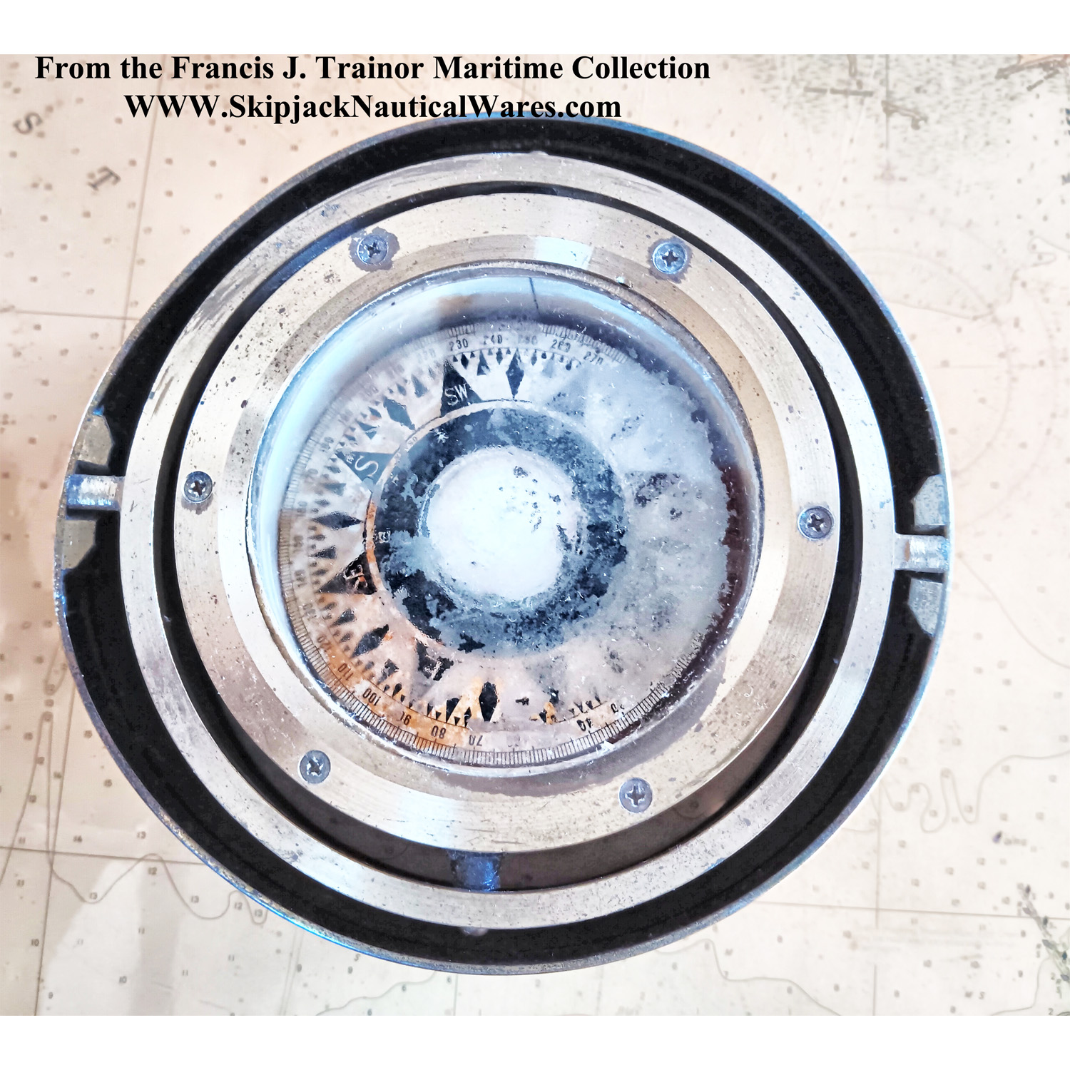 船舶用羅針盤　佐浦計器製作所　コンパス 木製ケース付きB-100 船舶用羅針盤 佐浦計器製作所 コンパス 木製ケース付きB-100