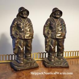 Littco Bronzed Iron Bookends, Circa 1920