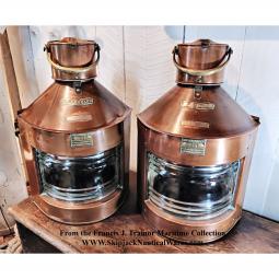 Large, Matching Pair of British Made Meteorite Port & Starboard Lights