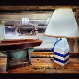Nautical Lobster Trap Marker Buoy Table Lamp