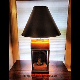 British Made Brass Ships Cabin Lantern Nautical Table Lamp