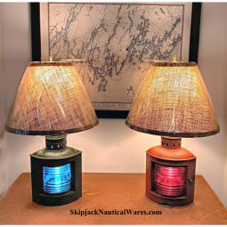 Antique Port & Starboard Nautical Table Lamps