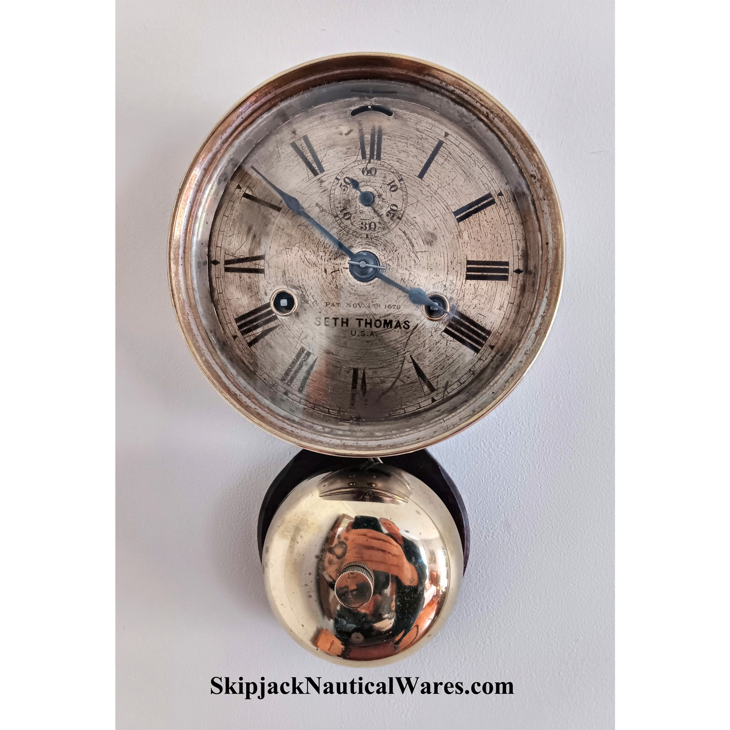 Seth Thomas Maine Ships Bell Clock With Exterior Bell: Skipjack ...