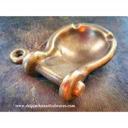 Cast Brass Shackle Form Ashtray