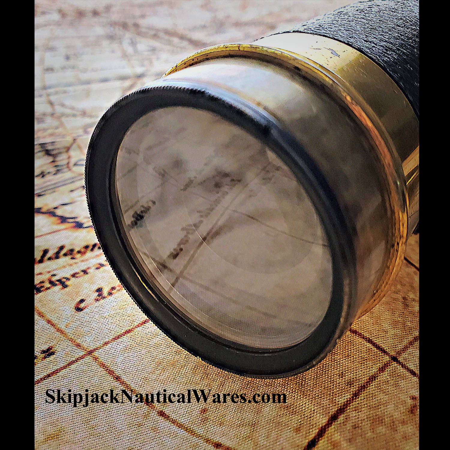 Fine French Made Three Draw Spyglass telescope Skipjack Nautical