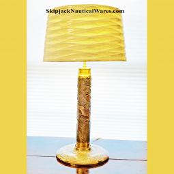 Exceptional Trench Art Chinese Dragons on Brass Shell Casing Table Lamp