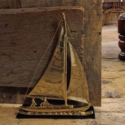 Solid Brass Sailboat Doorstop