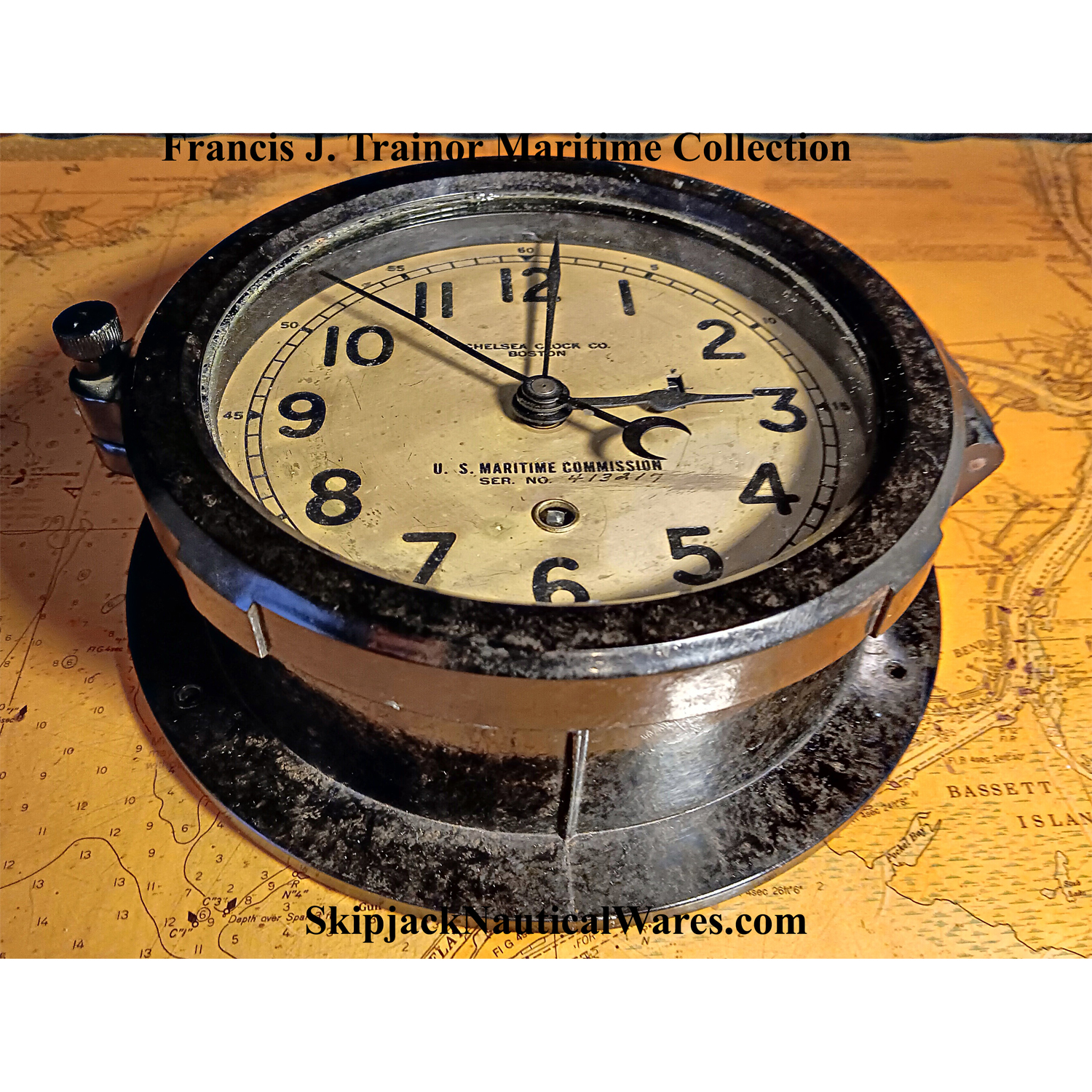 WWII U.S. Maritime Commission Clock, Chelsea Clock Co